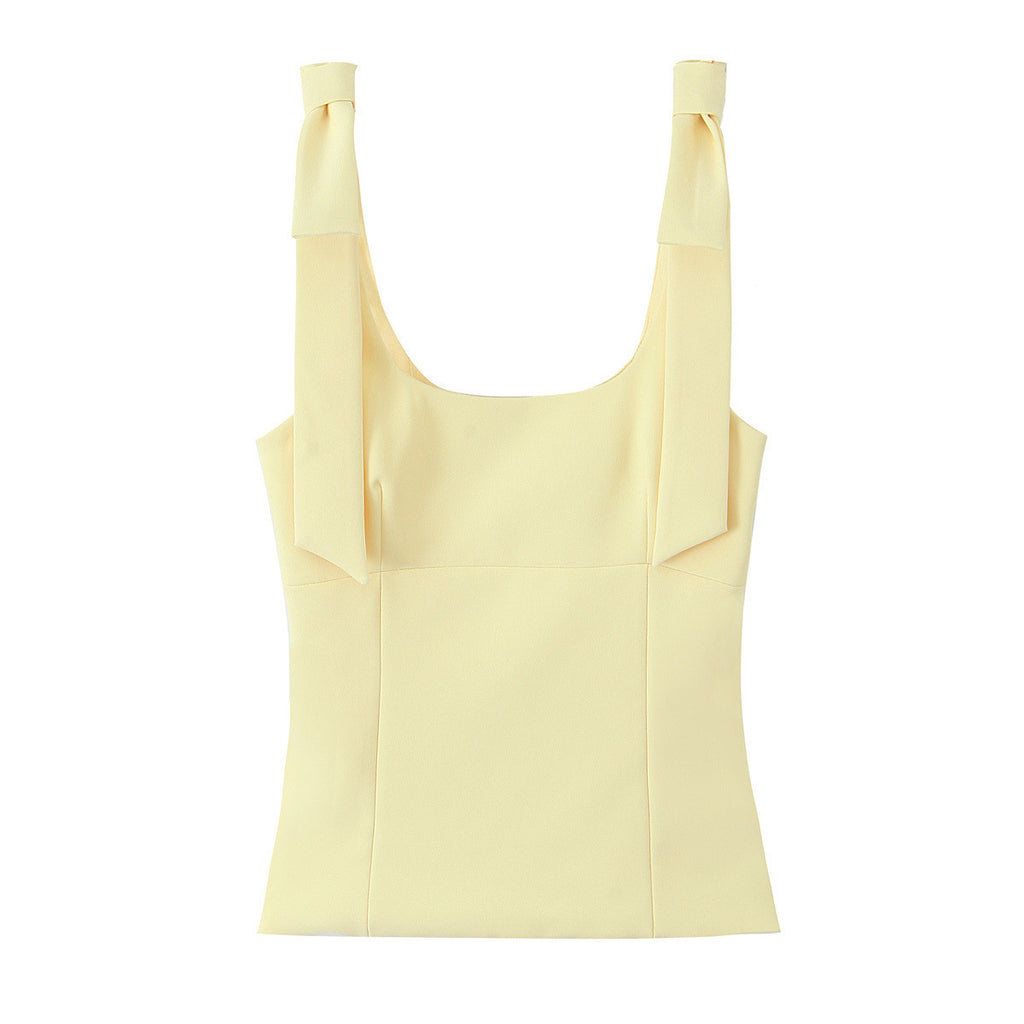 Sexy bow tie strap camisole top