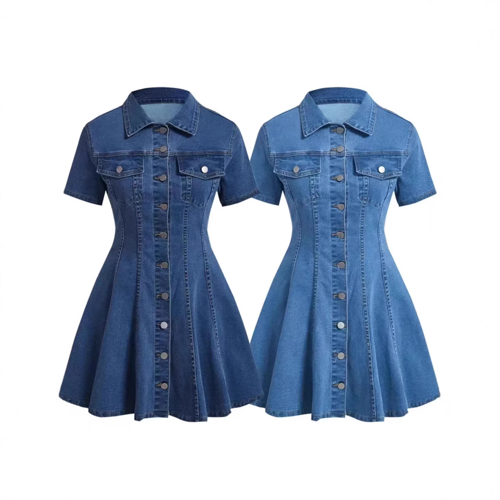 Vestido de Mezclilla con Botones para Mujer