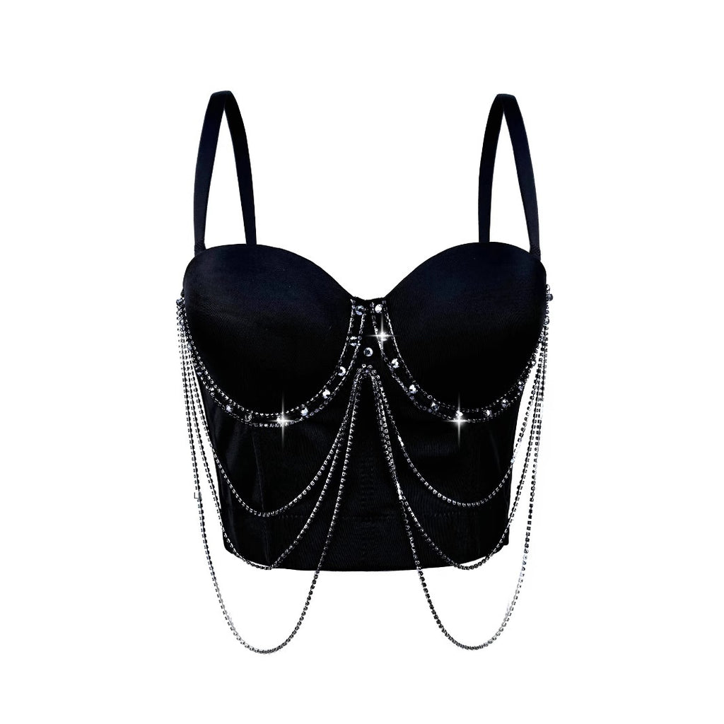 Top Corsé Bustier Cadenas Strapless Moldeador Mujer