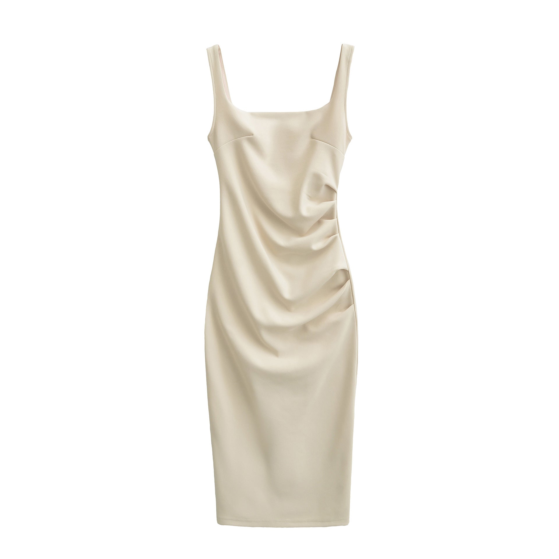 Vestido sin mangas con cuello redondo