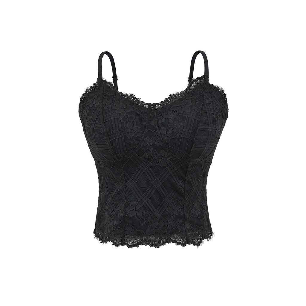 Top Lencero de Encaje con Tirantes
