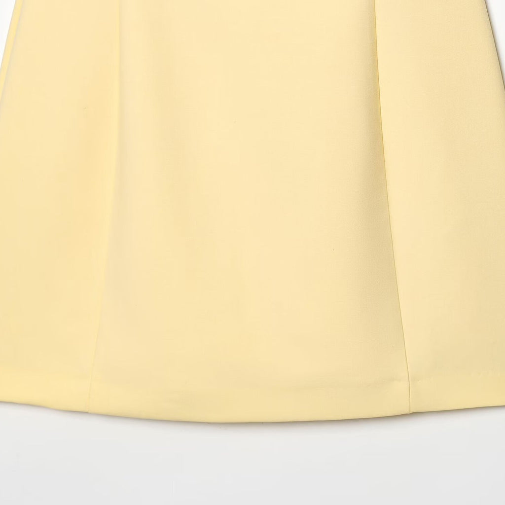 Vestido Mini Plisado Street Chic Manga Corta Apliques Patchwork Mujer