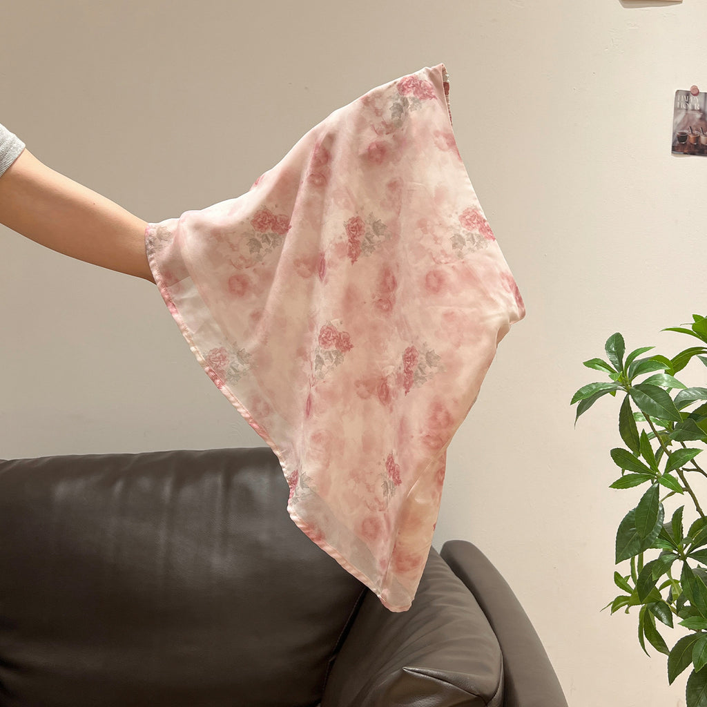 Falda Midi Floral Rosa