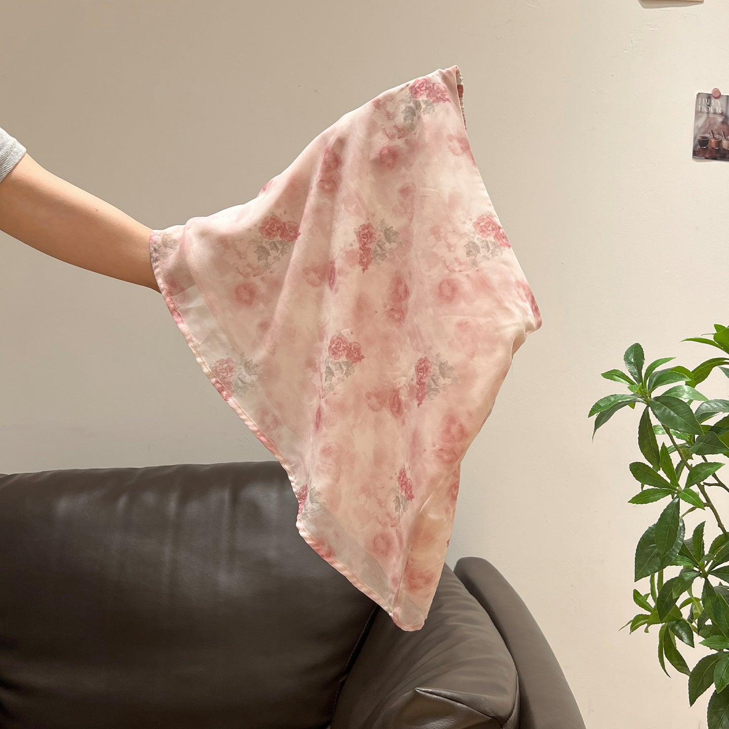 Falda Midi Floral Rosa