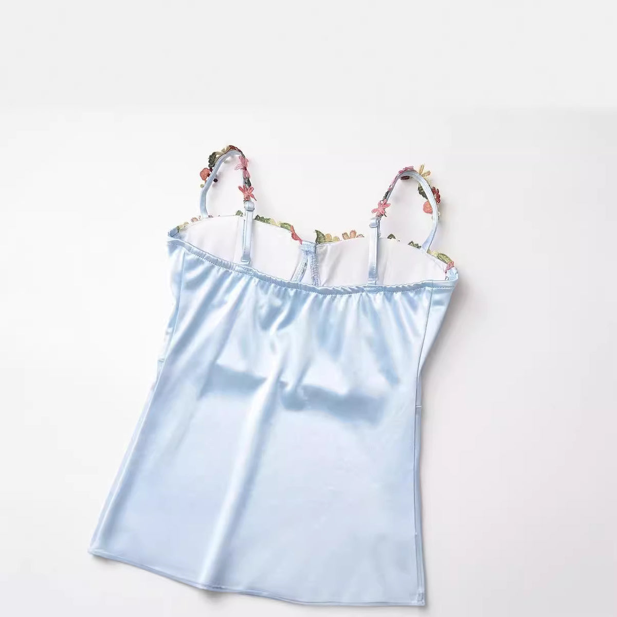 Vestido Camisola Sin Mangas Un Hombro Copa Sujetador Floral 3D Mujer