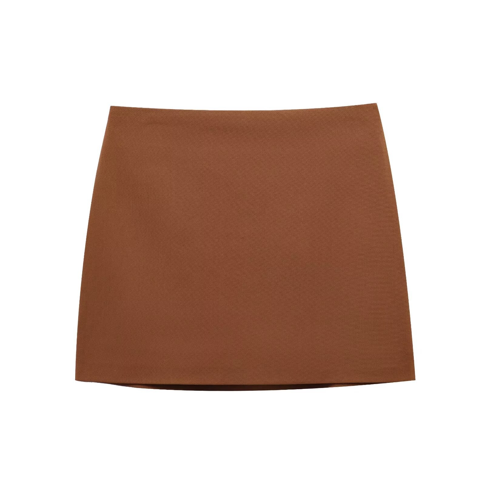 Conjunto Chaleco Sin Mangas con Bolsillo y Minifalda Estilo Office