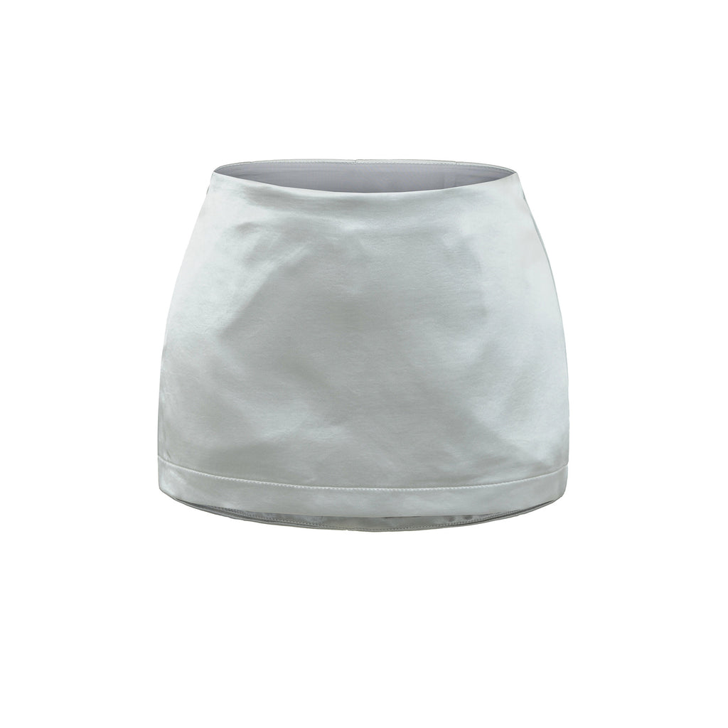Mini Falda Blanca de Cintura Alta Elegante
