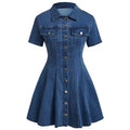 Vestido de Mezclilla con Botones para Mujer
