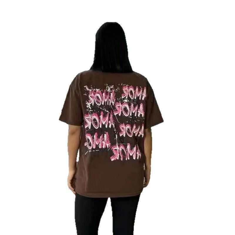 Letter printed loose top