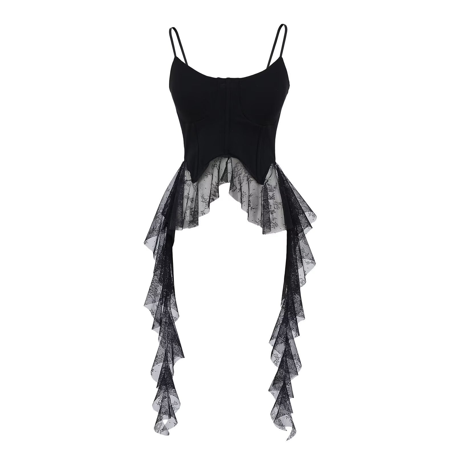 Irregular Ruffle Flowy Mini Strapless Top