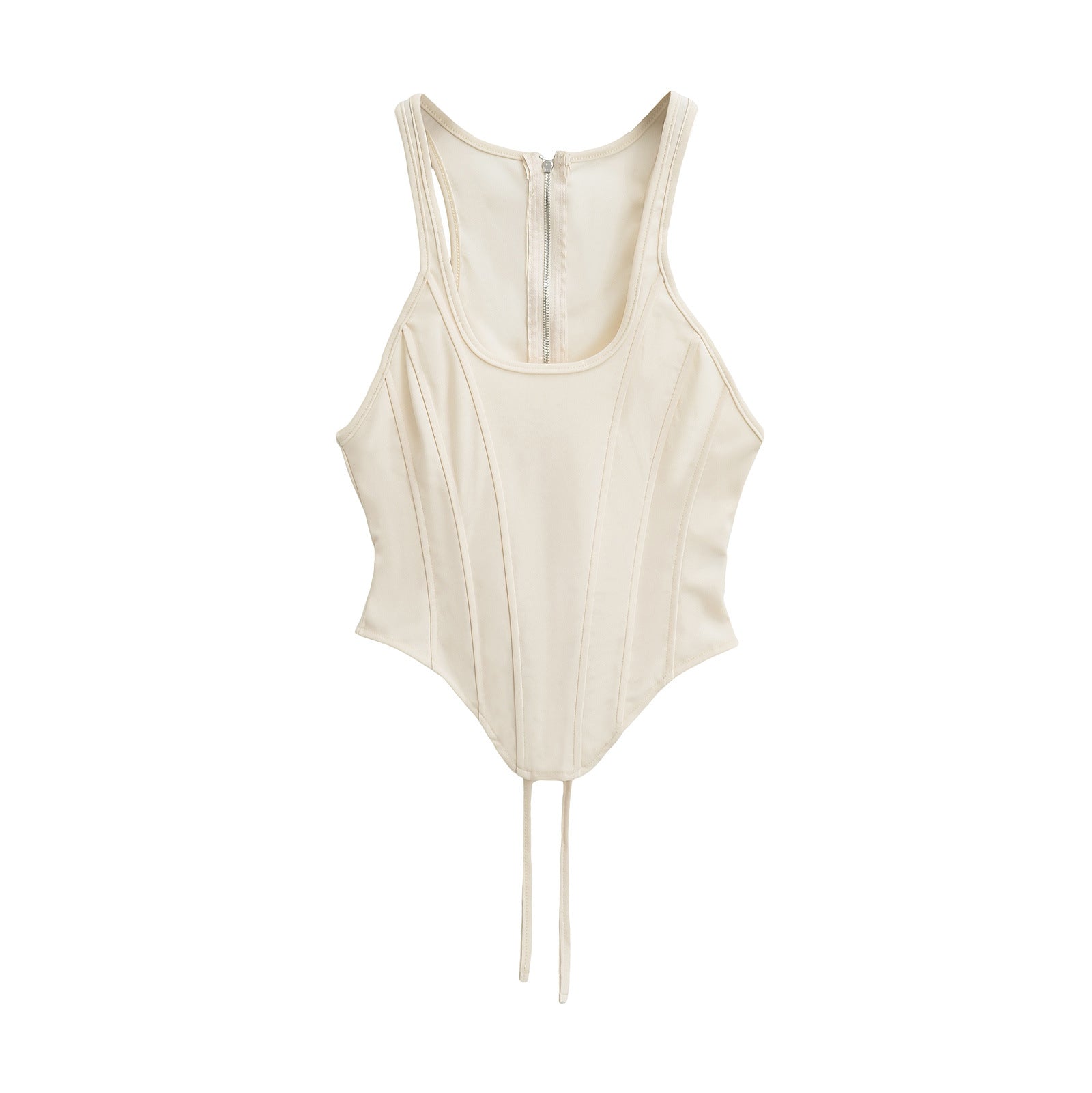 Top de chaleco para mujer con cintura ceñida