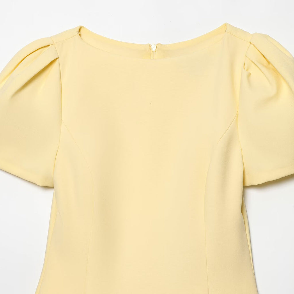 Vestido Mini Plisado Street Chic Manga Corta Apliques Patchwork Mujer