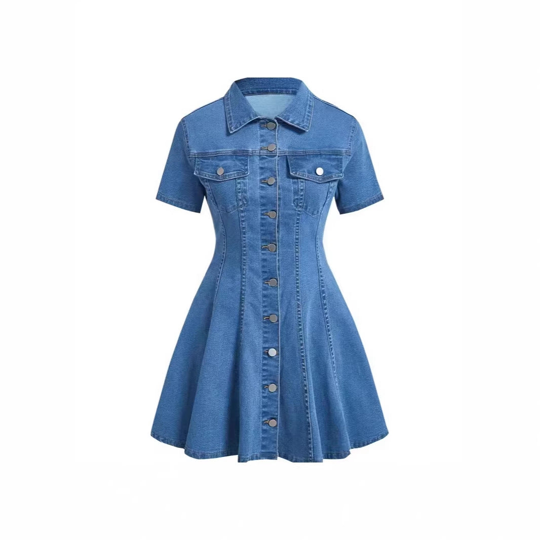 Vestido de Mezclilla con Botones para Mujer