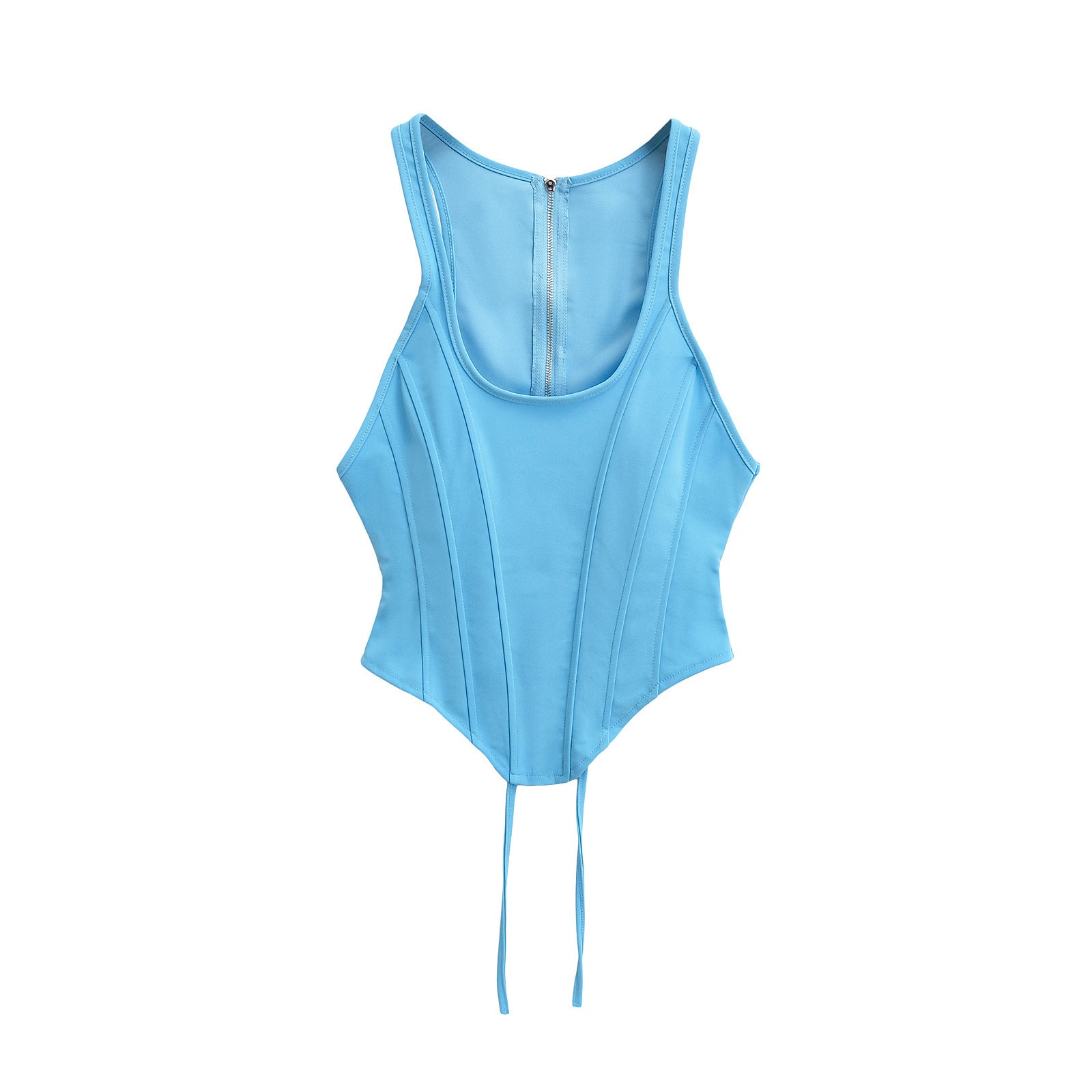 Top de chaleco para mujer con cintura ceñida