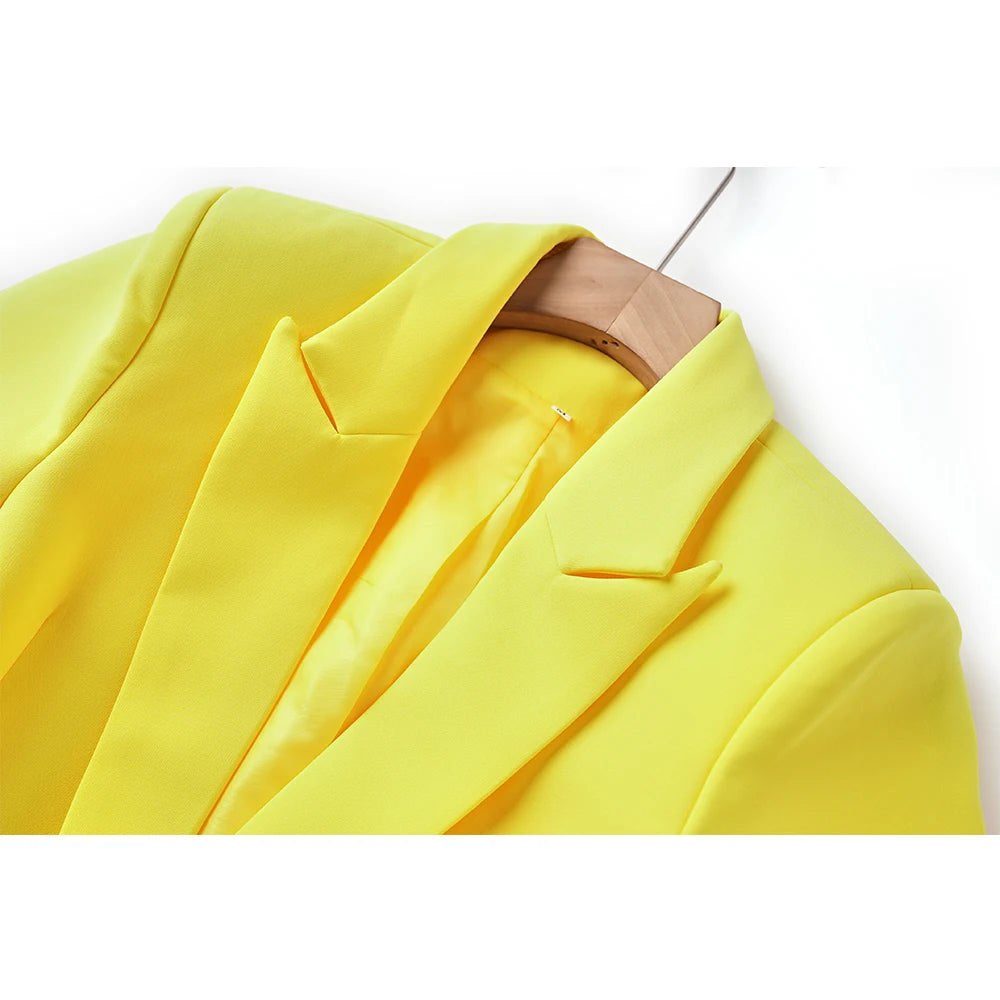 Blazer Largo Amarillo Joker Pelo Sintético Patchwork Fiesta Halloween Mujer