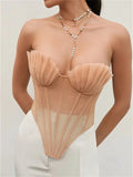 Top Corsé elegante con estilo concha verano