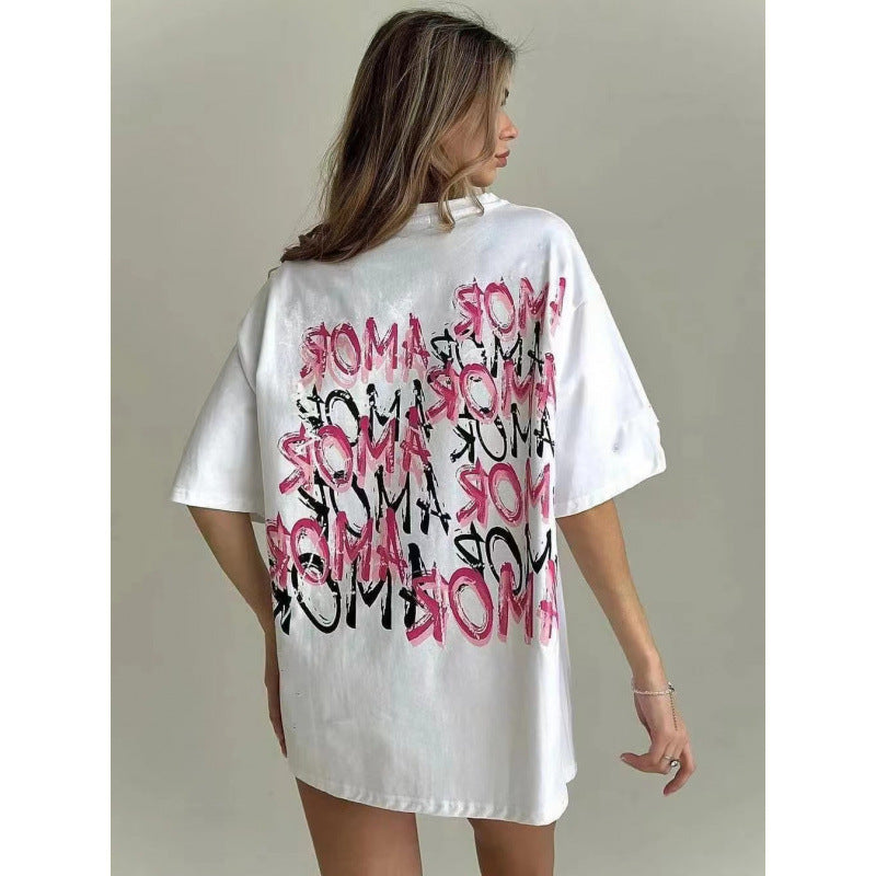 Letter printed loose top