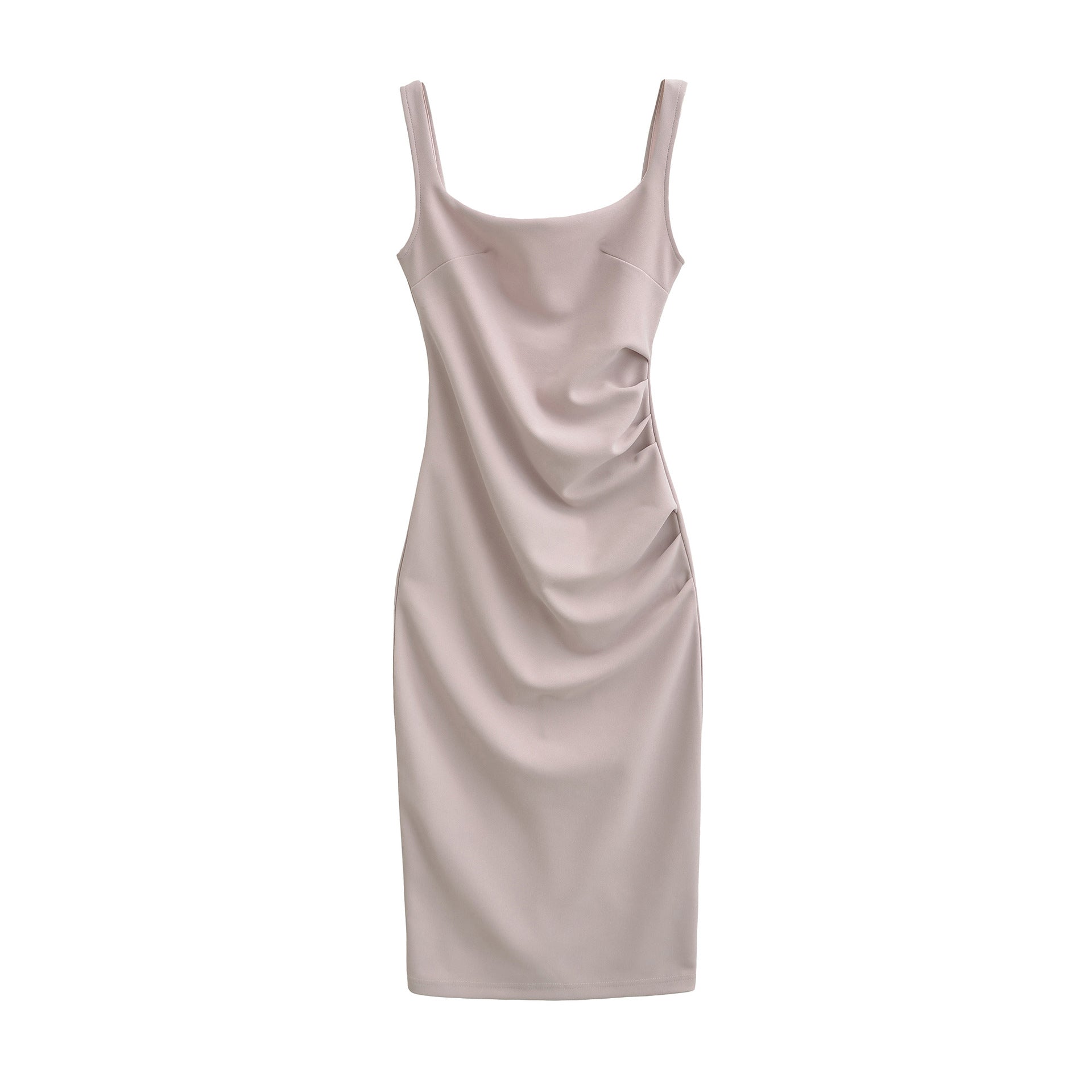Vestido sin mangas con cuello redondo