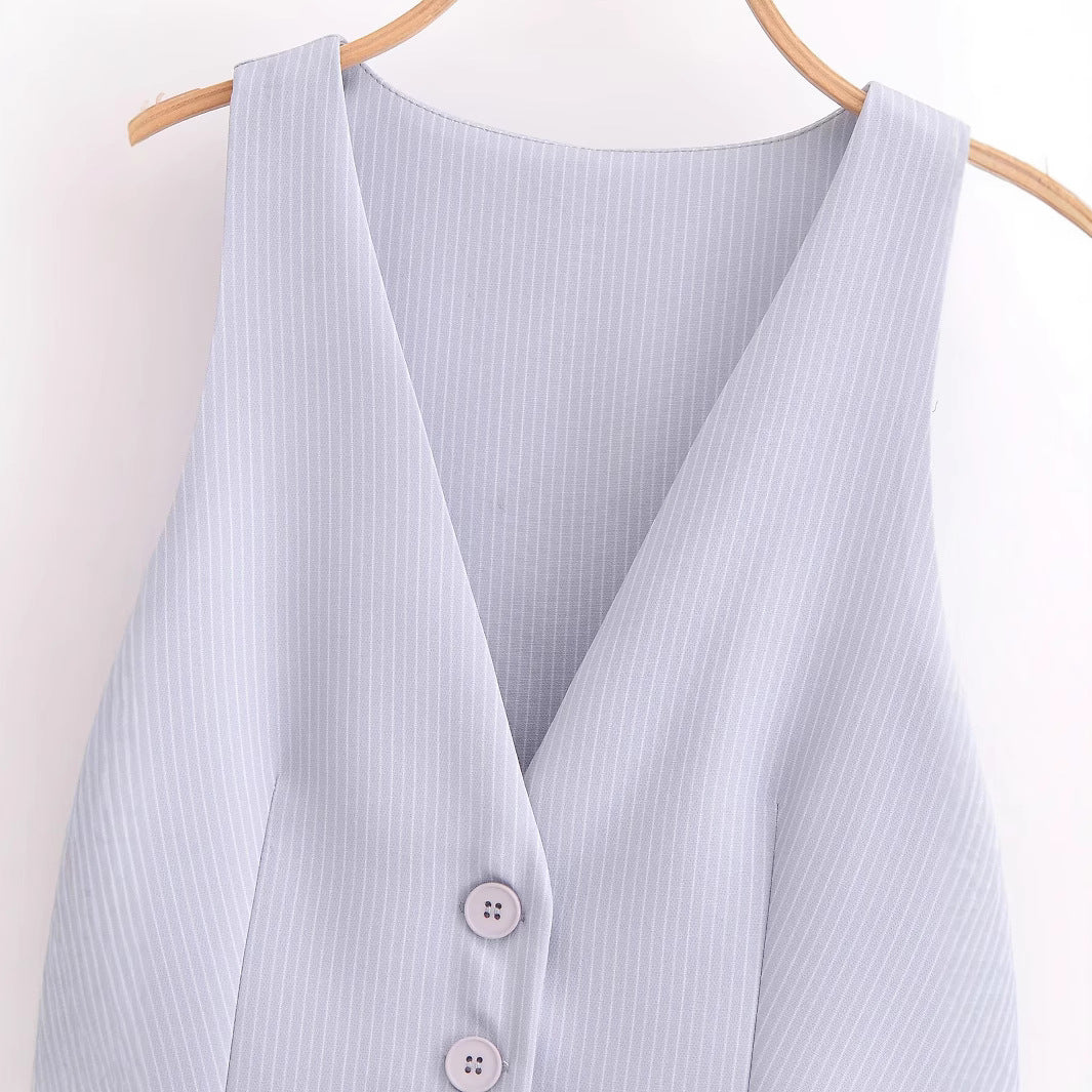 Top de rayas con escote formal