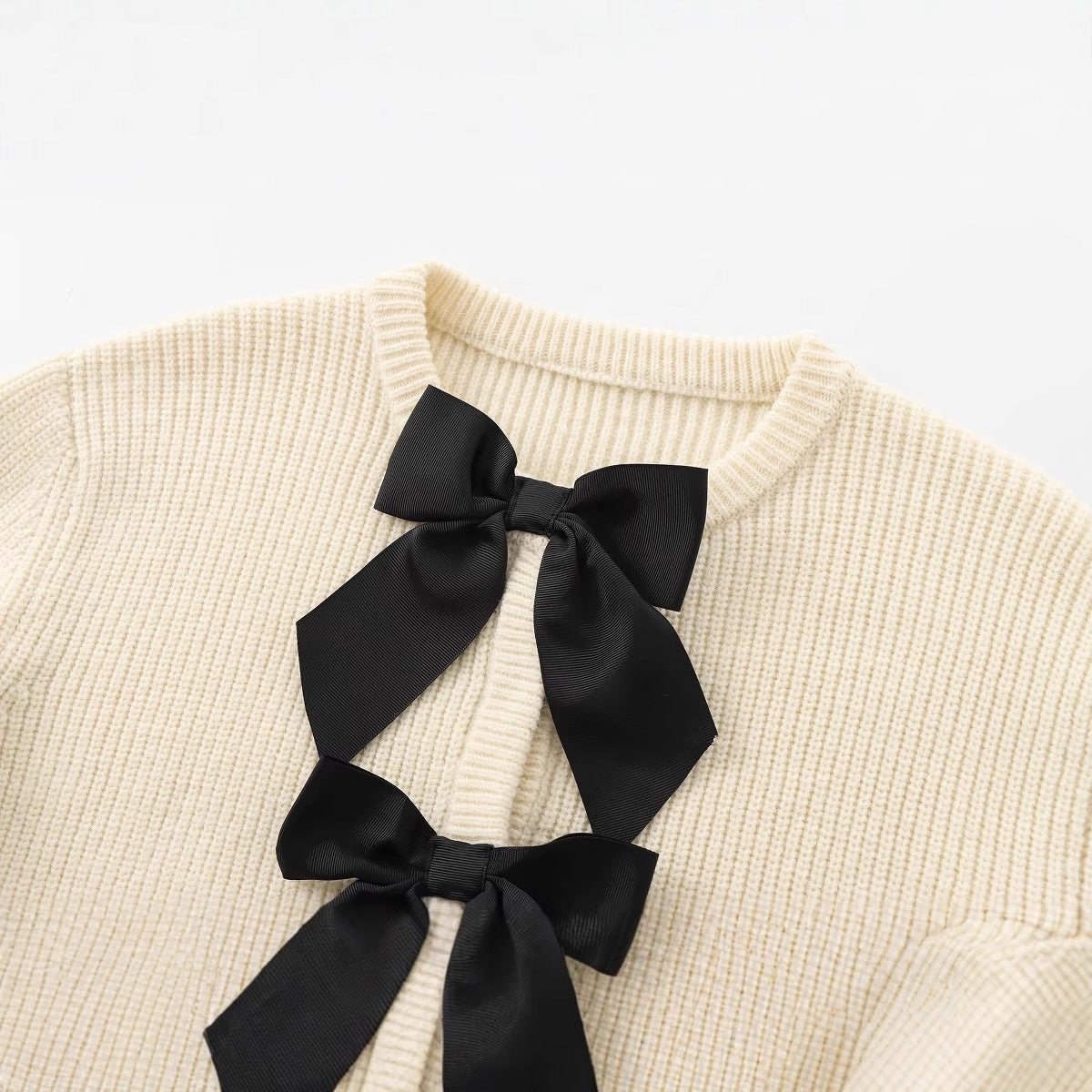 Women's Clothing Bow Tie Knit Cardigan