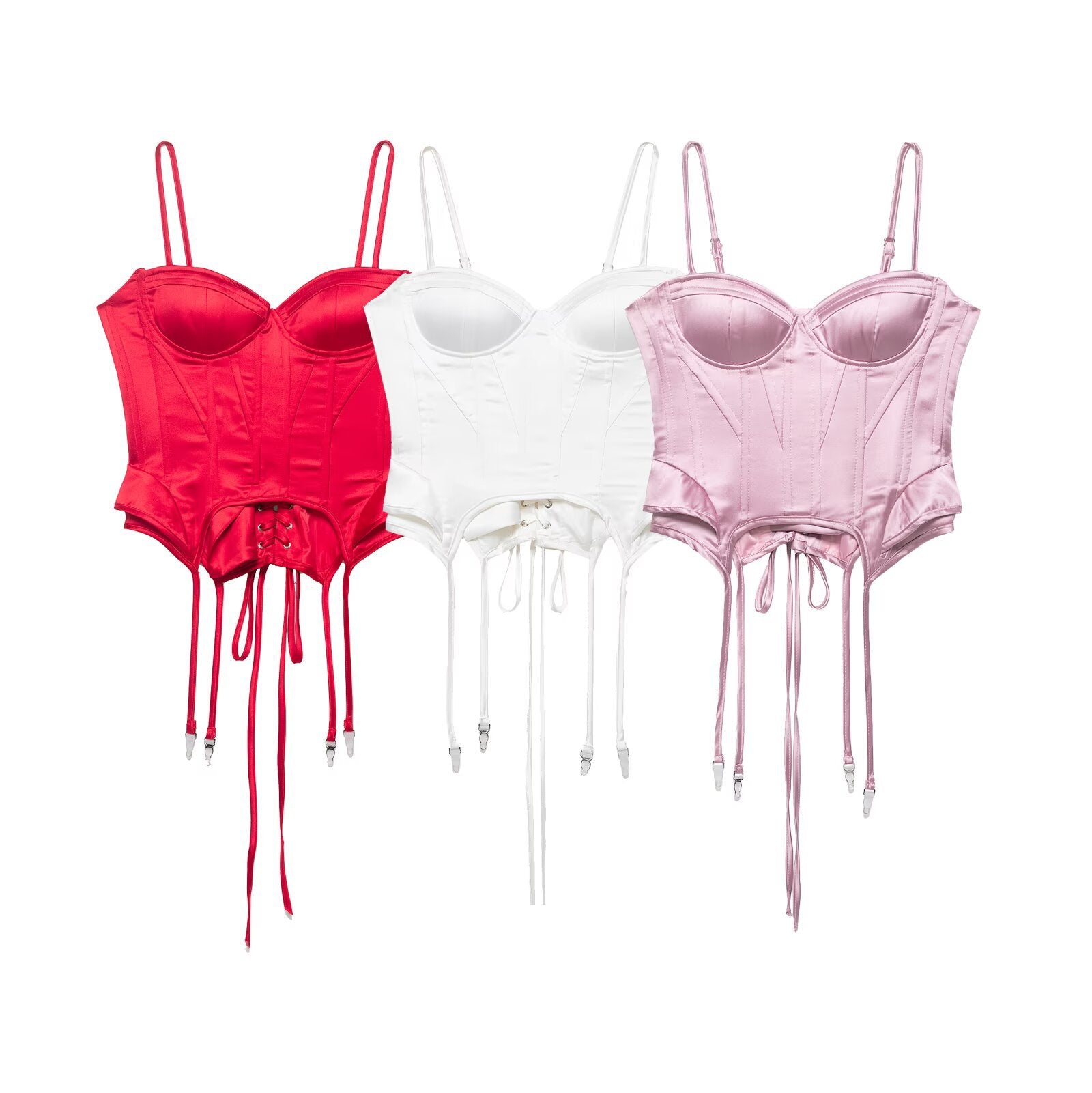 Top corsé Satinado con Tirantes