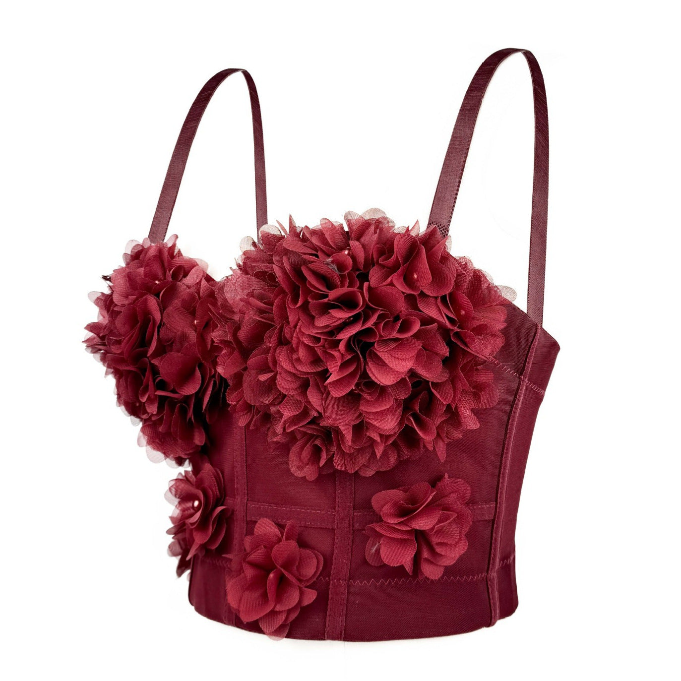 Top Corsé con flores estilo francés