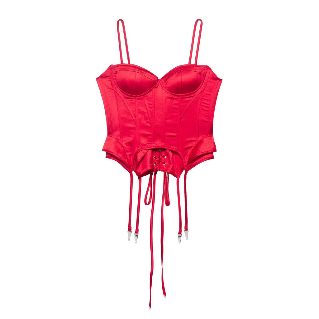 Top corsé Satinado con Tirantes