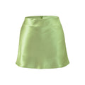 Silk Satin High-Waisted Asymmetrical A-Line Skirt for Women