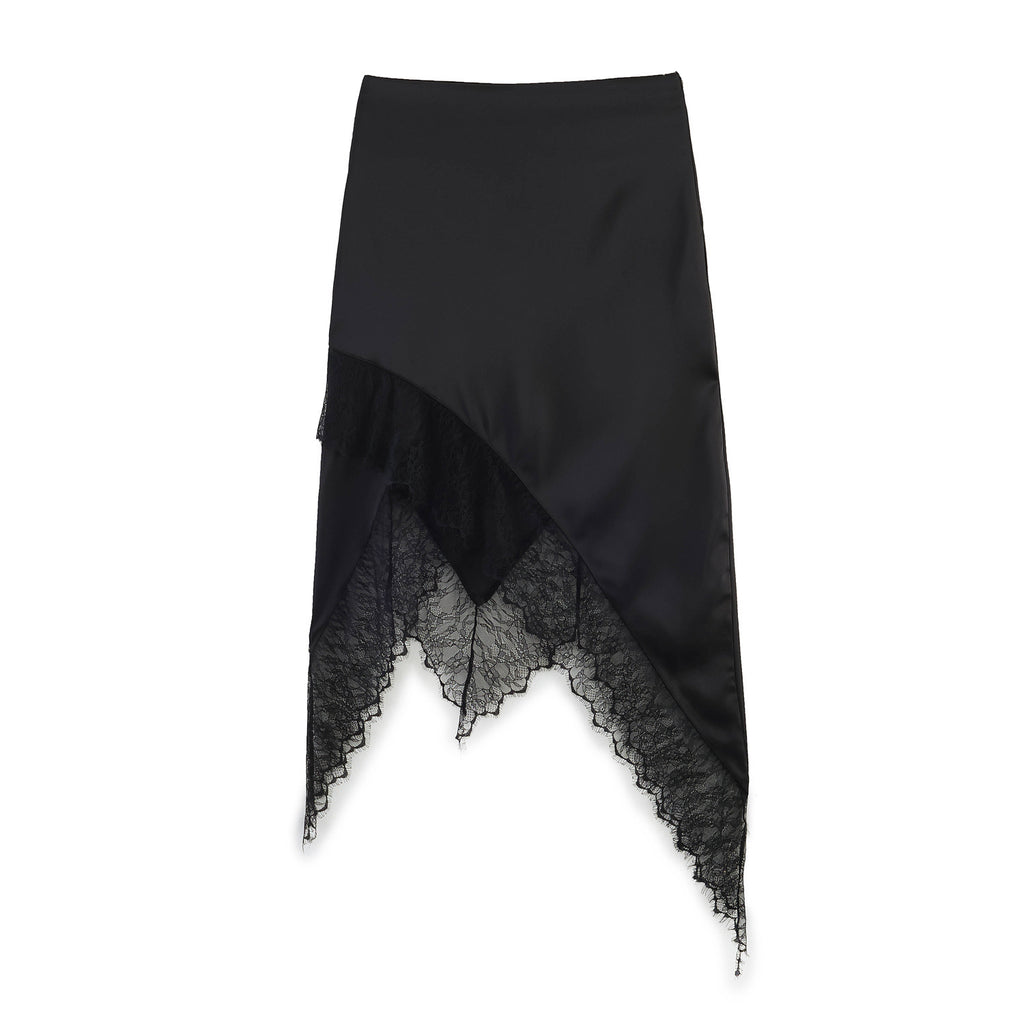 Falda Midi con Encaje elegante