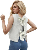 Casual Simple Bow Knit Cardigan Sweater for Women
