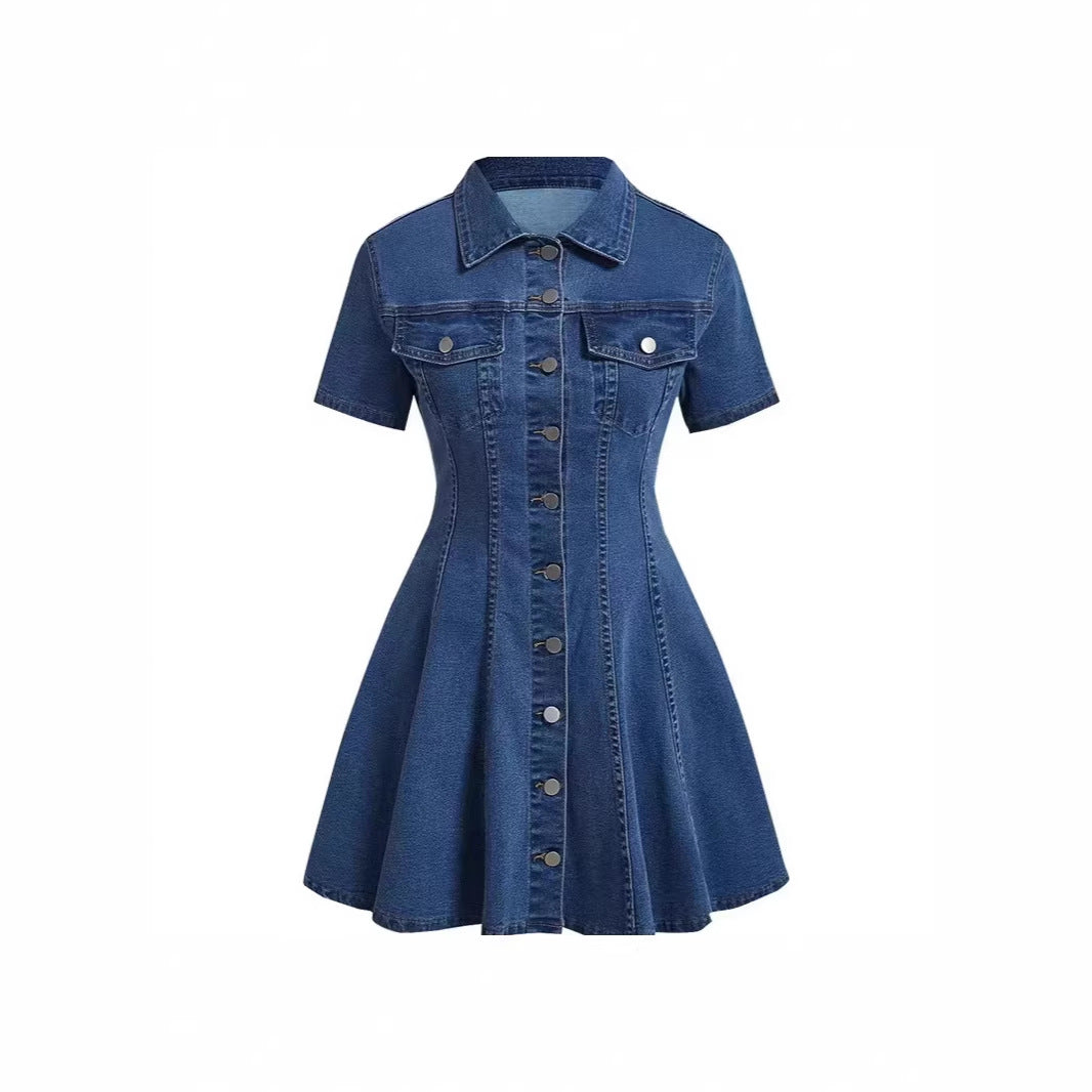 Vestido de Mezclilla con Botones para Mujer