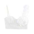 Strapless collar sleeveless pleated camisole top for women