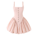 Vestido sin mangas adelgazante para mujer, vestido de cumpleaños estilo princesa con vuelo, vestido corto que ajusta la cintura