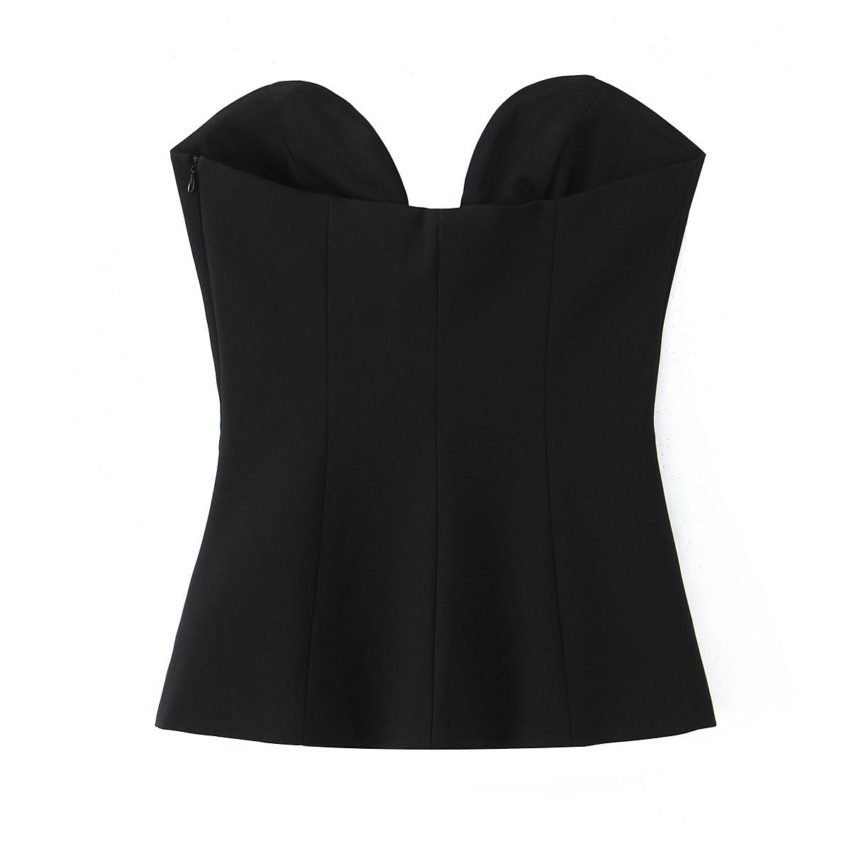 Spicy girl contrasting flower strapless top