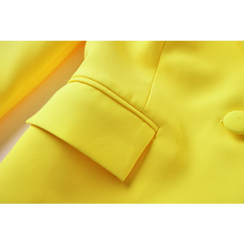 Blazer Largo Amarillo Joker Pelo Sintético Patchwork Fiesta Halloween Mujer