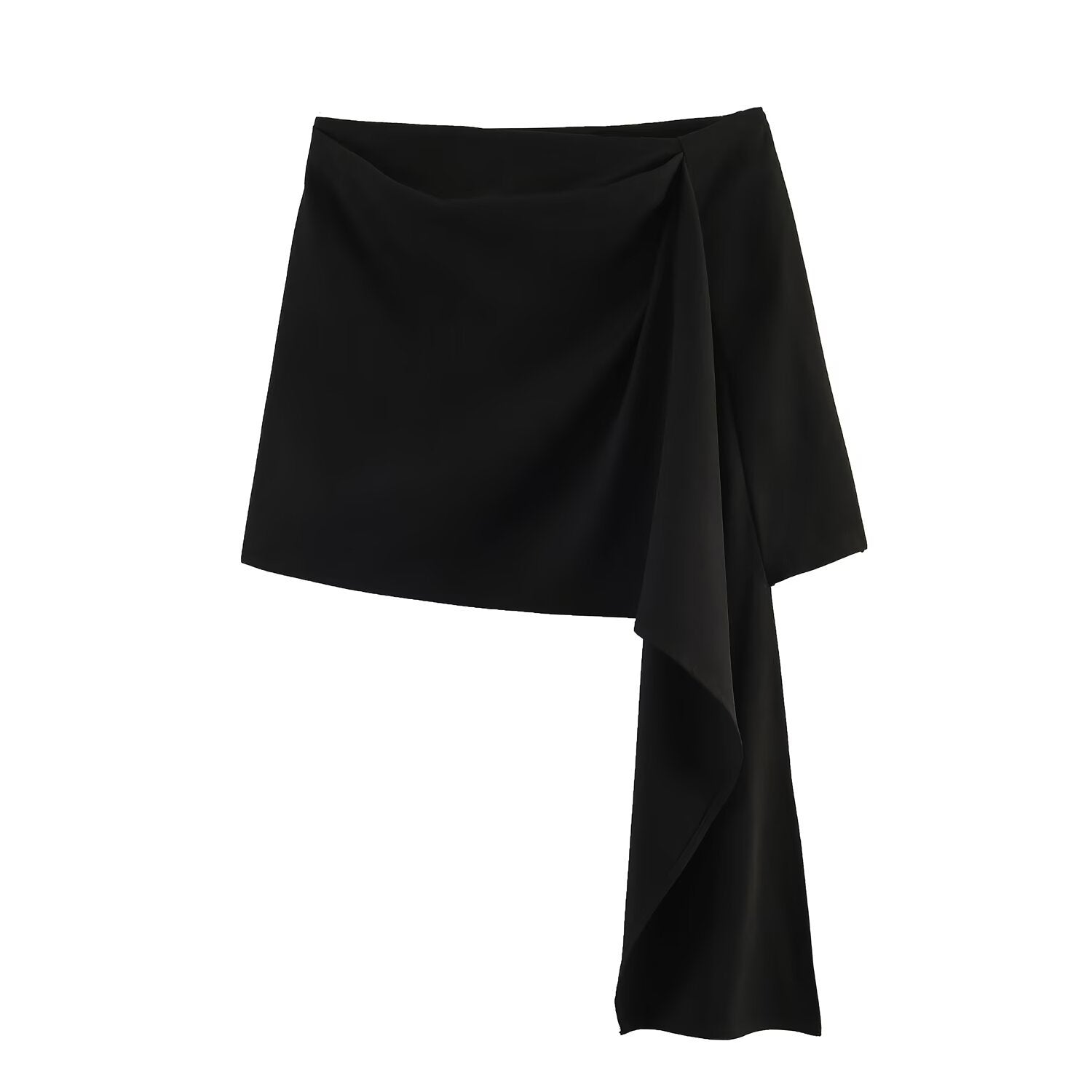 Spicy girl's minimalist and versatile asymmetrical short skirt