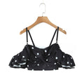 Top volante con lunares