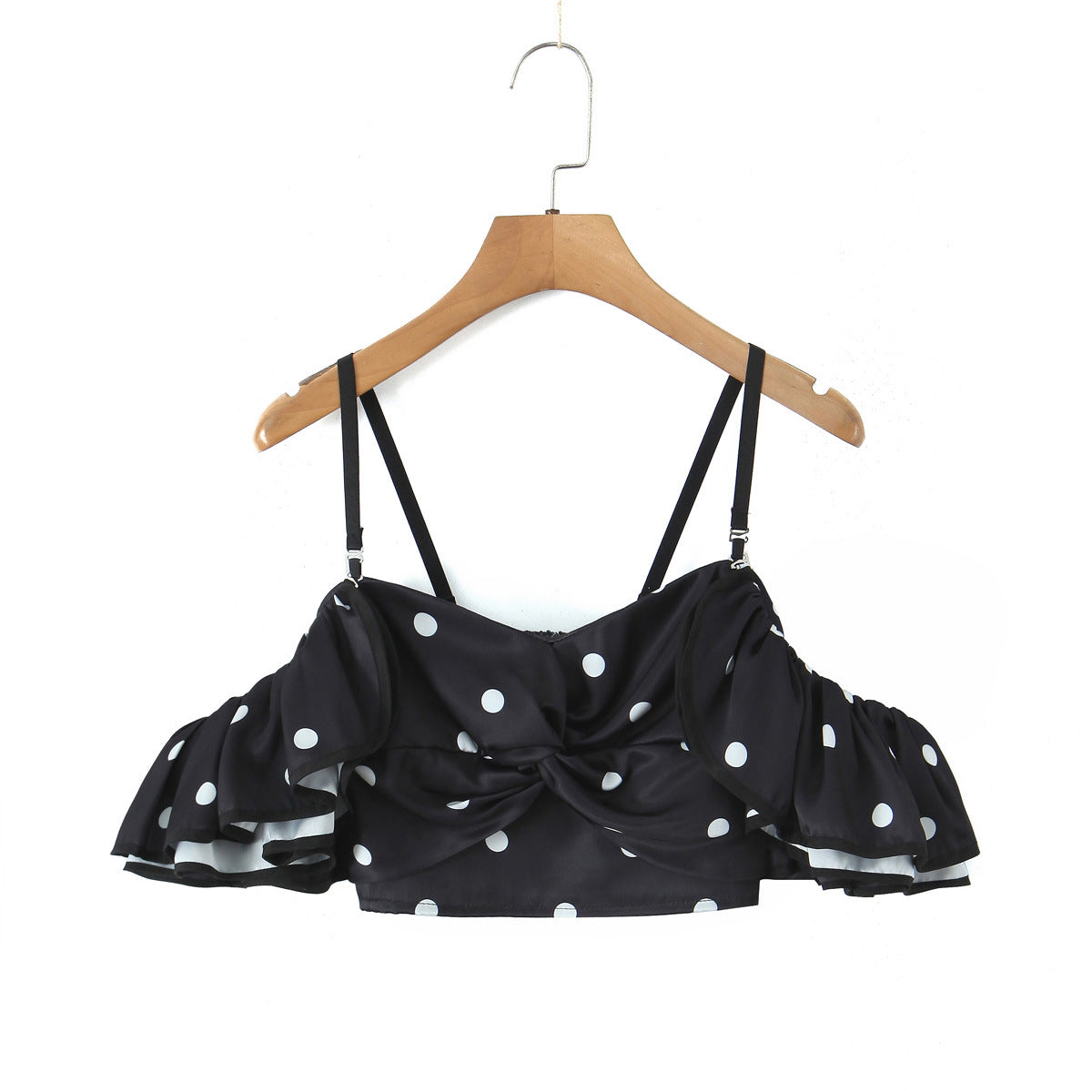 Top volante con lunares