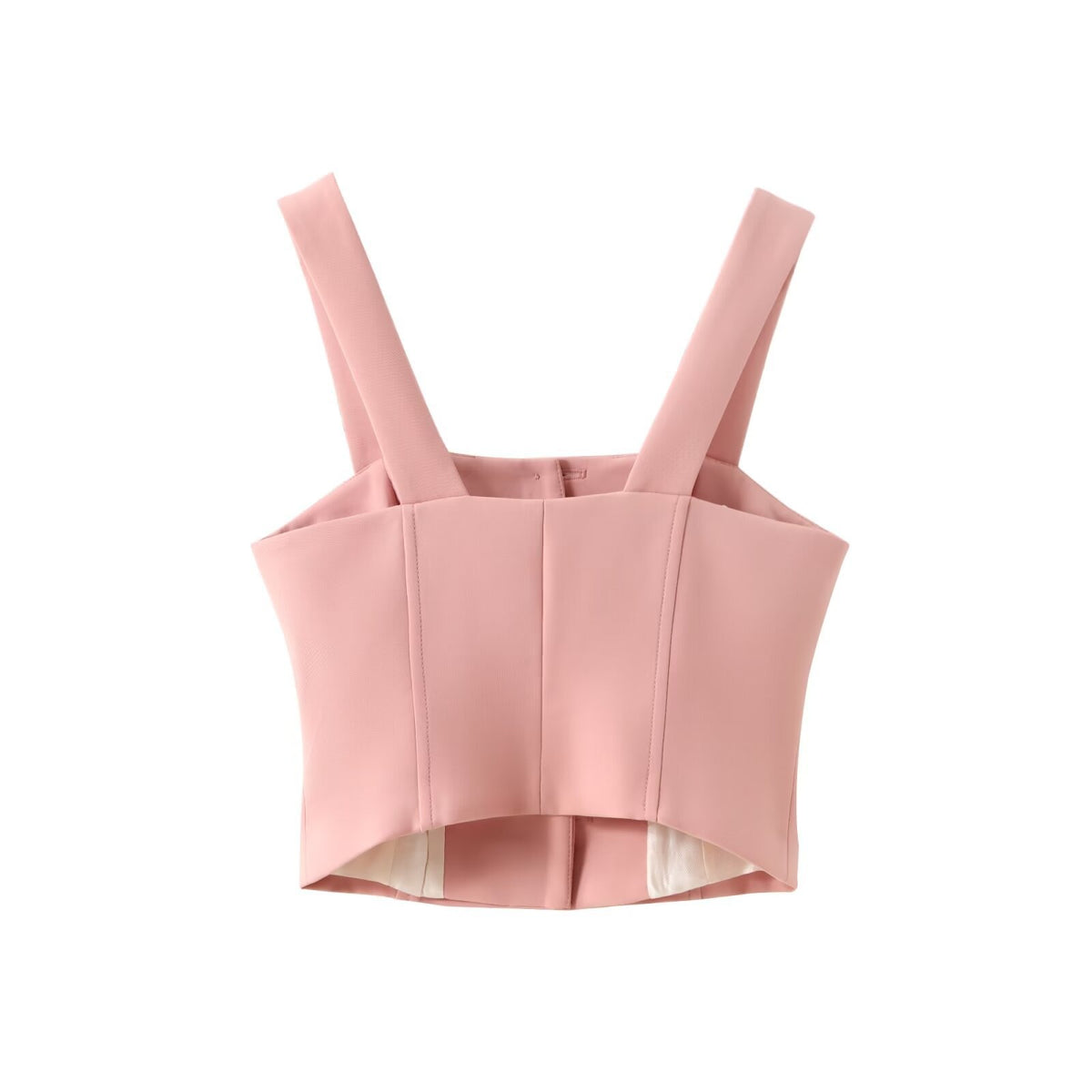 Conjunto Dos Piezas Top Corsé Corto Sin Mangas Shorts Poliéster Elegante Sofisticado Mujer