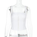 Buckle waist slim fit tank top