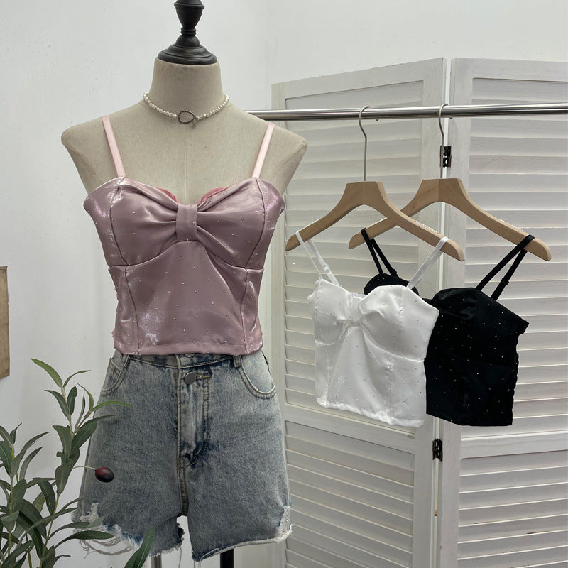 Topless strapless sleeveless top with a beautiful back