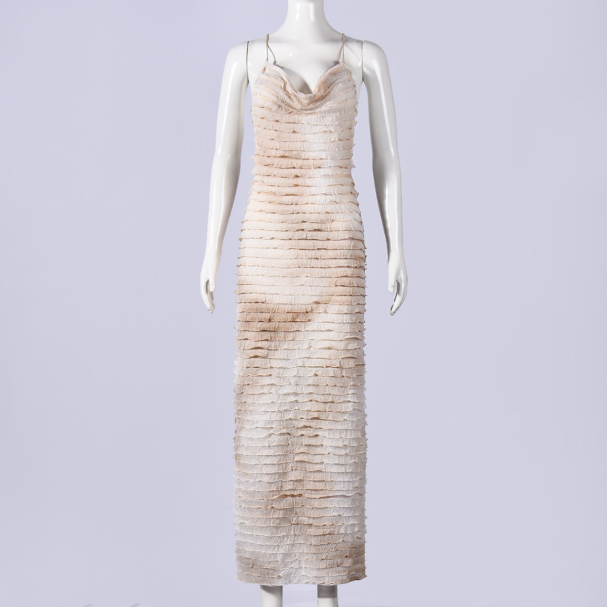 Vestido Largo Sin Mangas Escote Swing Espalda Descubierta