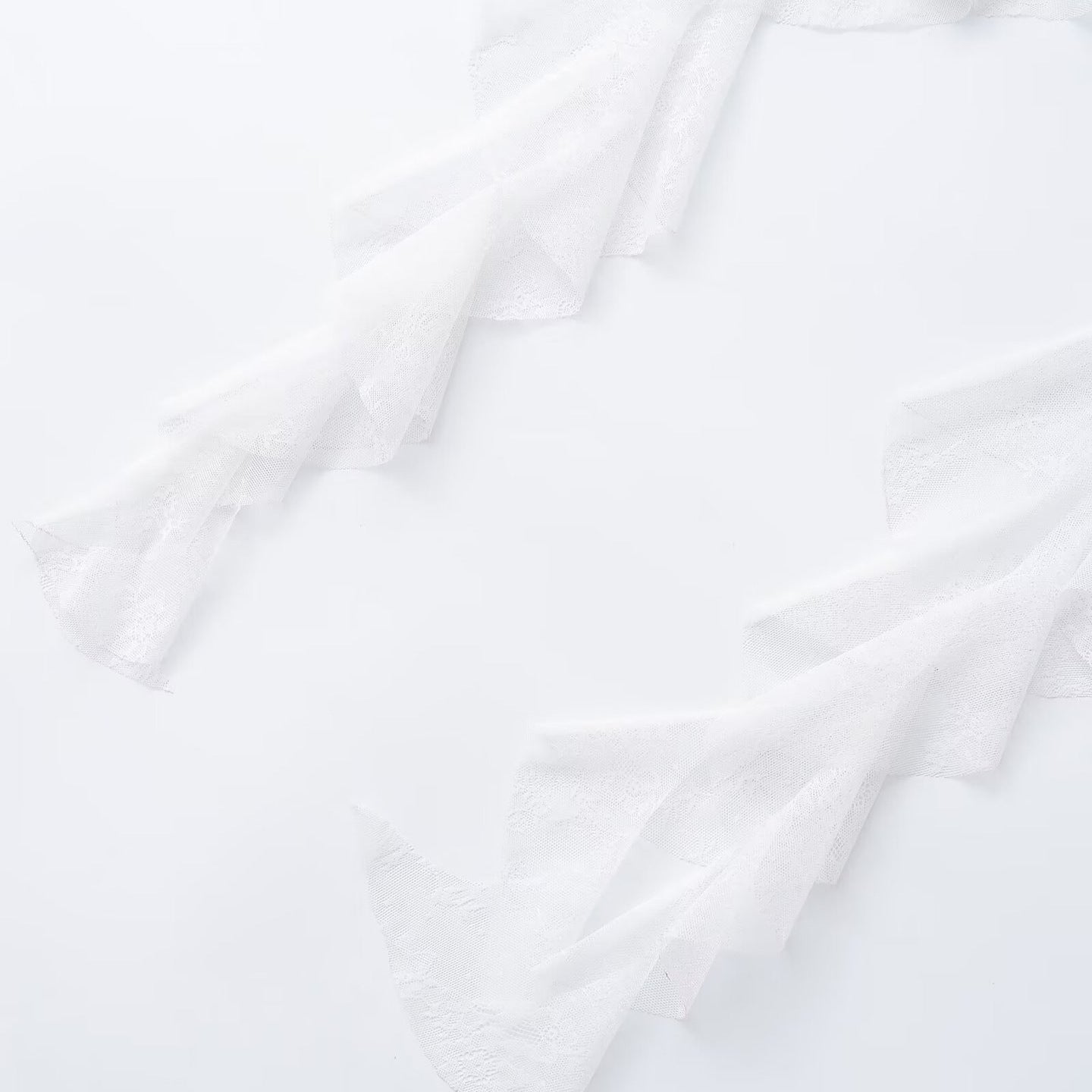 Irregular Ruffle Flowy Mini Strapless Top
