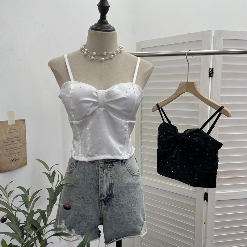Topless strapless sleeveless top with a beautiful back