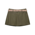 Falda pantalón con cinturón