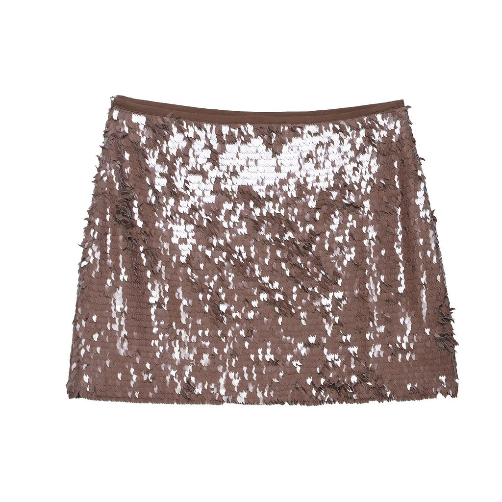 Bead mini skirt