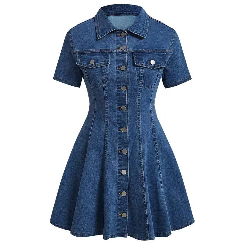 Vestido de Mezclilla con Botones para Mujer