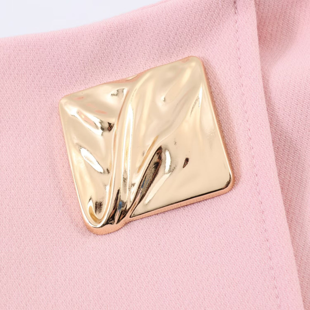 Mini Falda Tipo A Asimétrica Al Bies Hebilla Cuadrada Metal Poliéster Elegante Casual Mujer