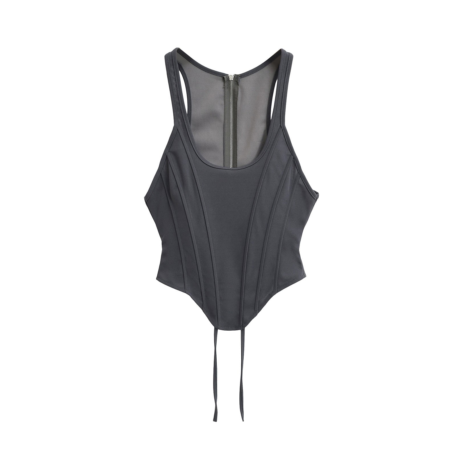 Top de chaleco para mujer con cintura ceñida