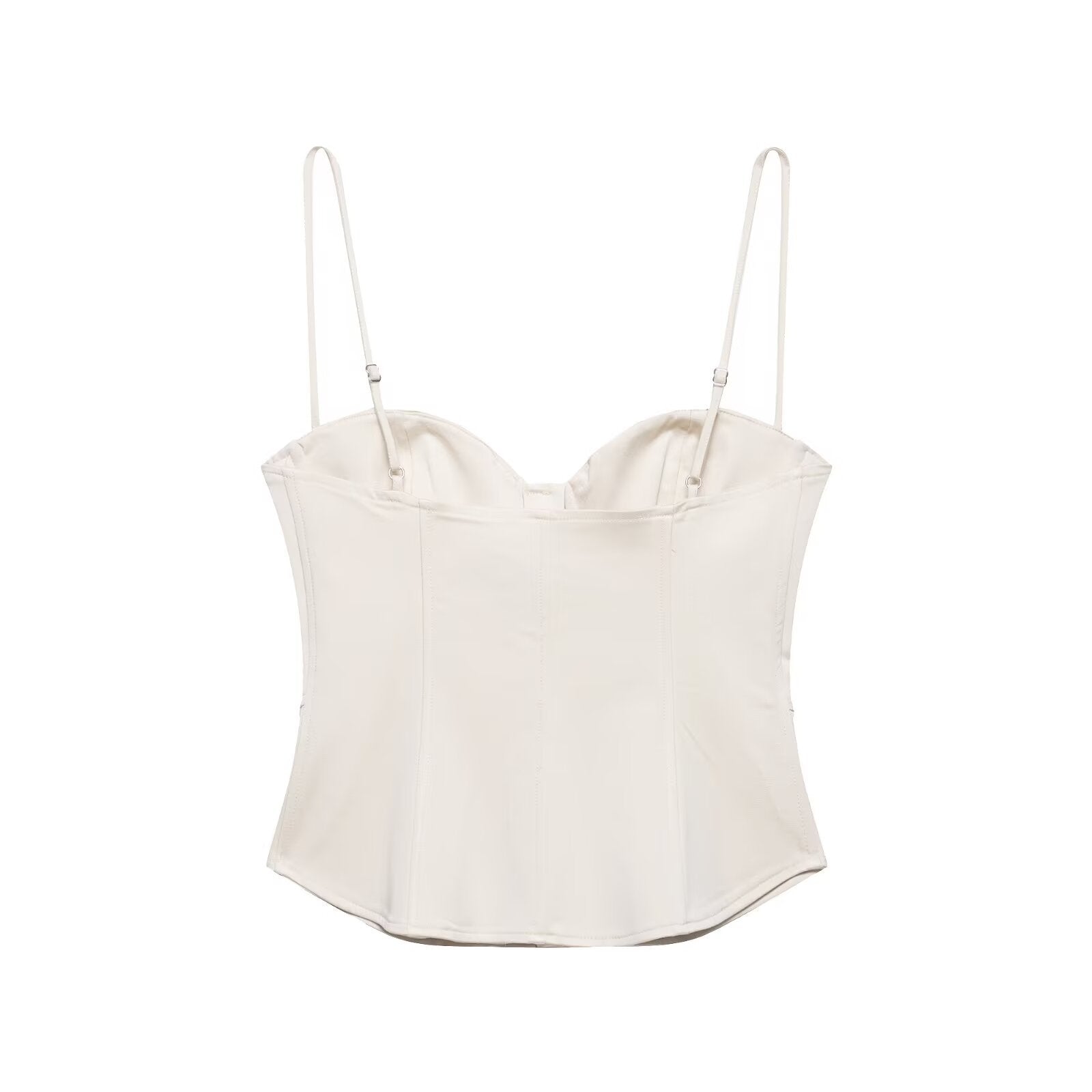 Top Corsé Satinado con Tirantes